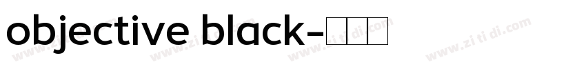 objective black字体转换